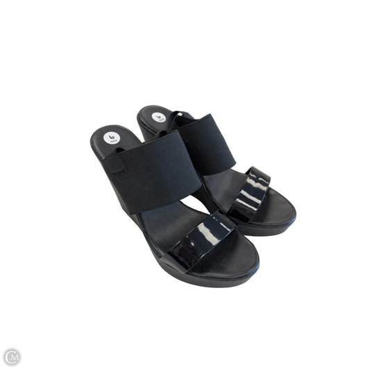 Shoes Heels Wedge By Ana In Black, Size: 9