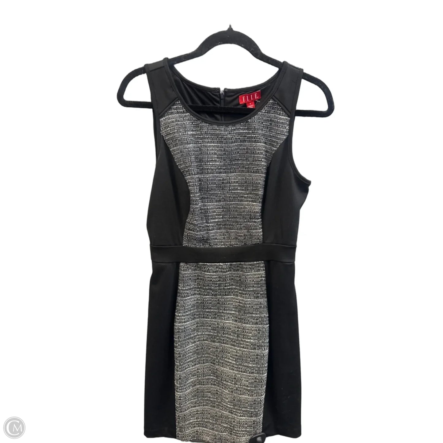 Dress Casual Midi By Elle In Black & Grey, Size: S