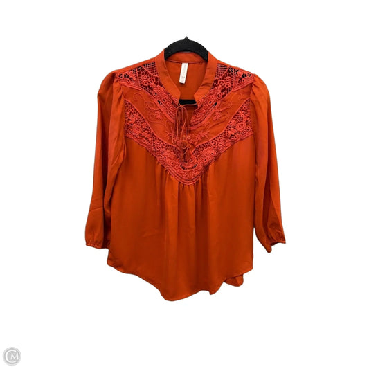 Top Long Sleeve By Xhilaration In Orange, Size: Sp