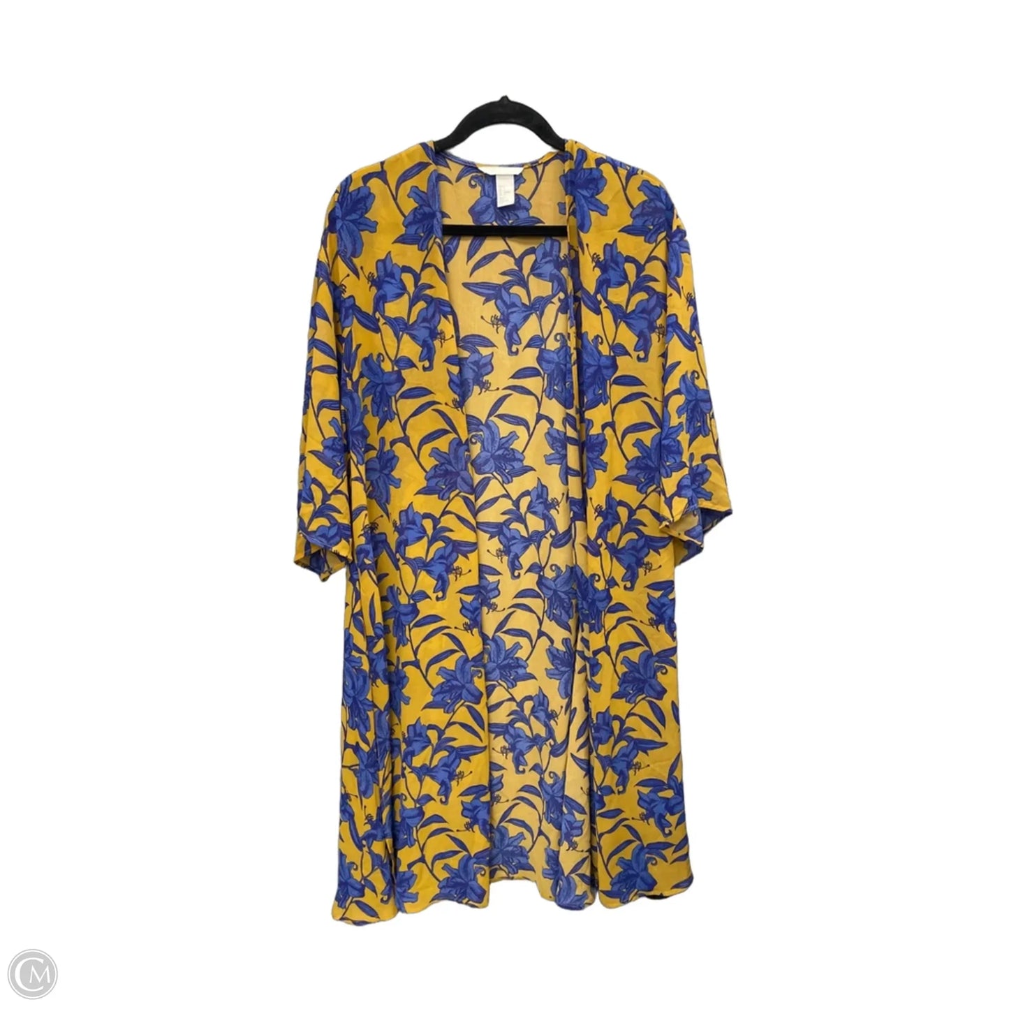 Kimono By H&m In Blue & Yellow, Size: S