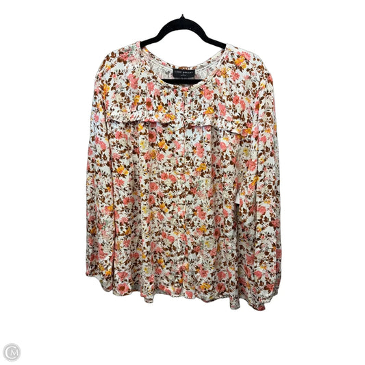 Top Long Sleeve By Lane Bryant In Floral Print, Size: 3x