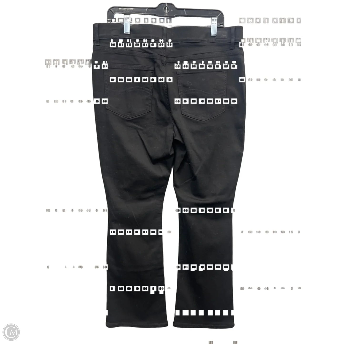 Jeans Boot Cut By Lee In Black Denim, Size: 16