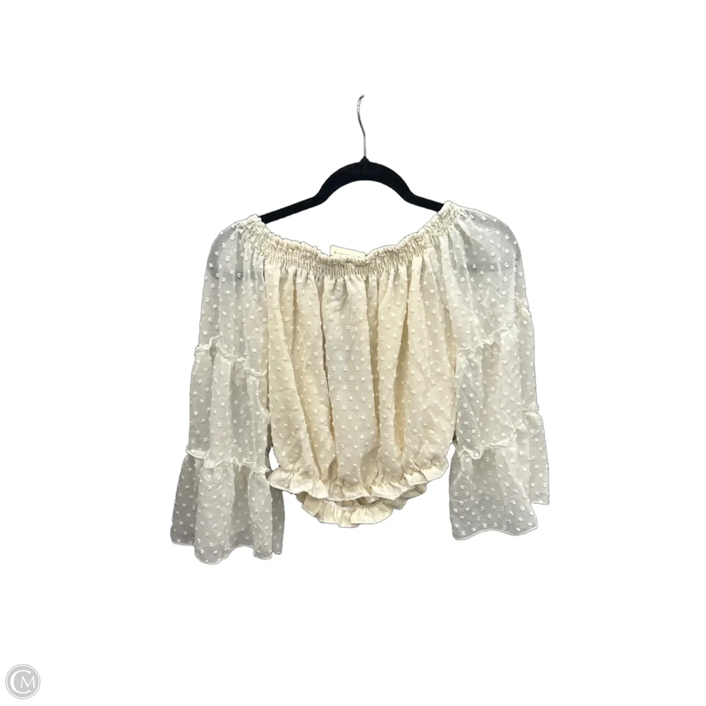 Top Long Sleeve By Clothes Mentor In Beige, Size: L