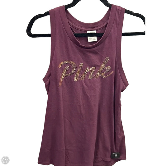 Top Sleeveless By Pink In Maroon, Size: Sp