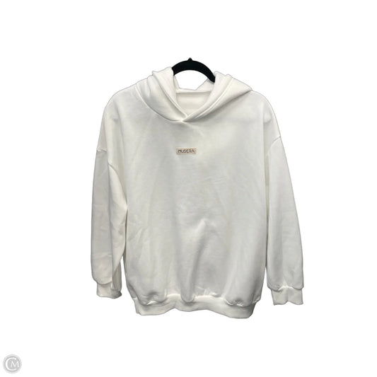 Sweatshirt Hoodie By Shein In White, Size: M