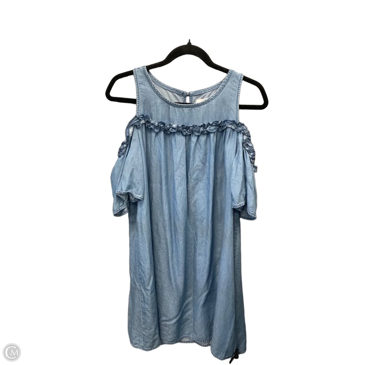 Dress Casual Midi By Lc Lauren Conrad In Blue Denim, Size: L