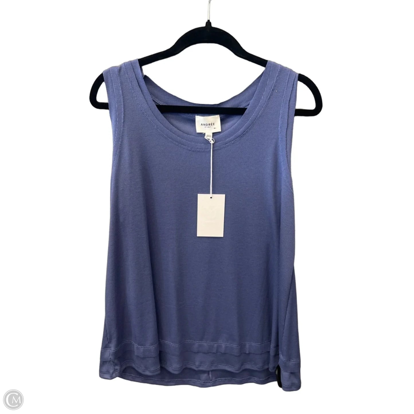 Top Sleeveless By Andree By Unit In Blue, Size: M
