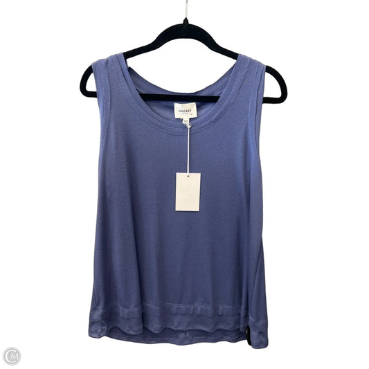 Top Sleeveless By Andree By Unit In Blue, Size: M