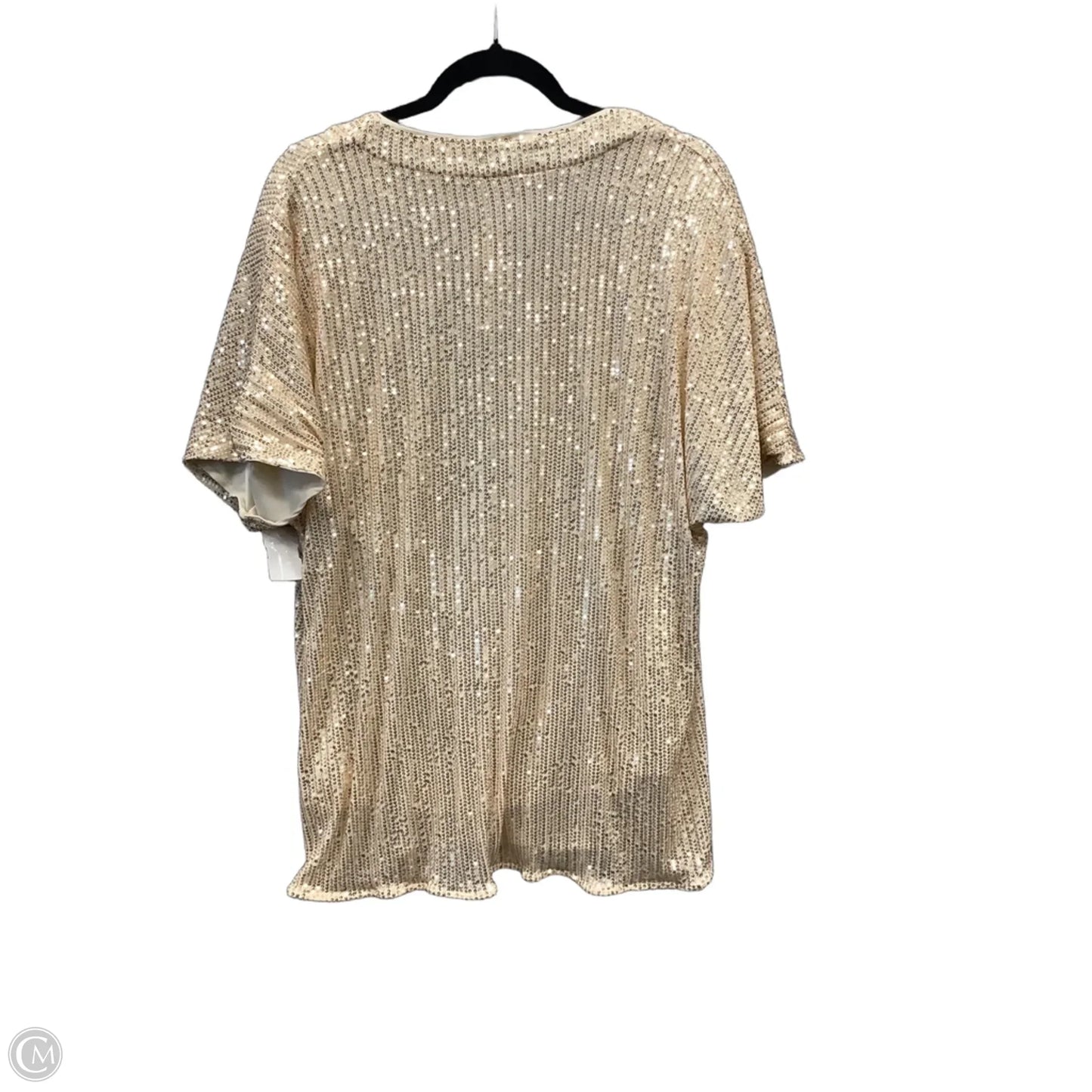 Top Short Sleeve By Sheilay In Gold, Size: 3x