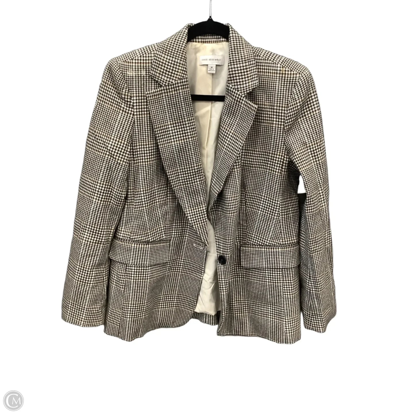Blazer By Free Assembly In Black & White, Size: M