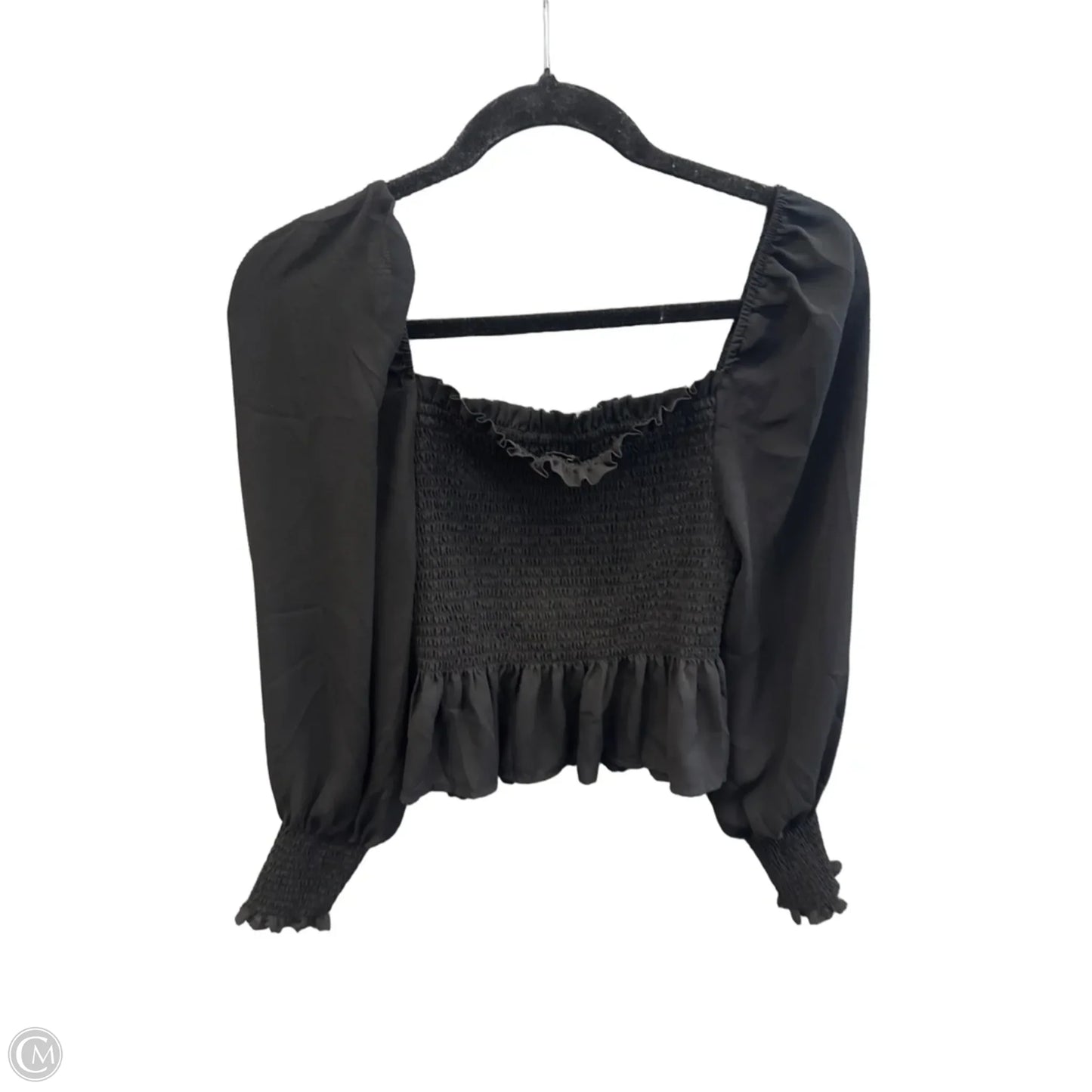 Top Long Sleeve By Shinestar In Black, Size: M