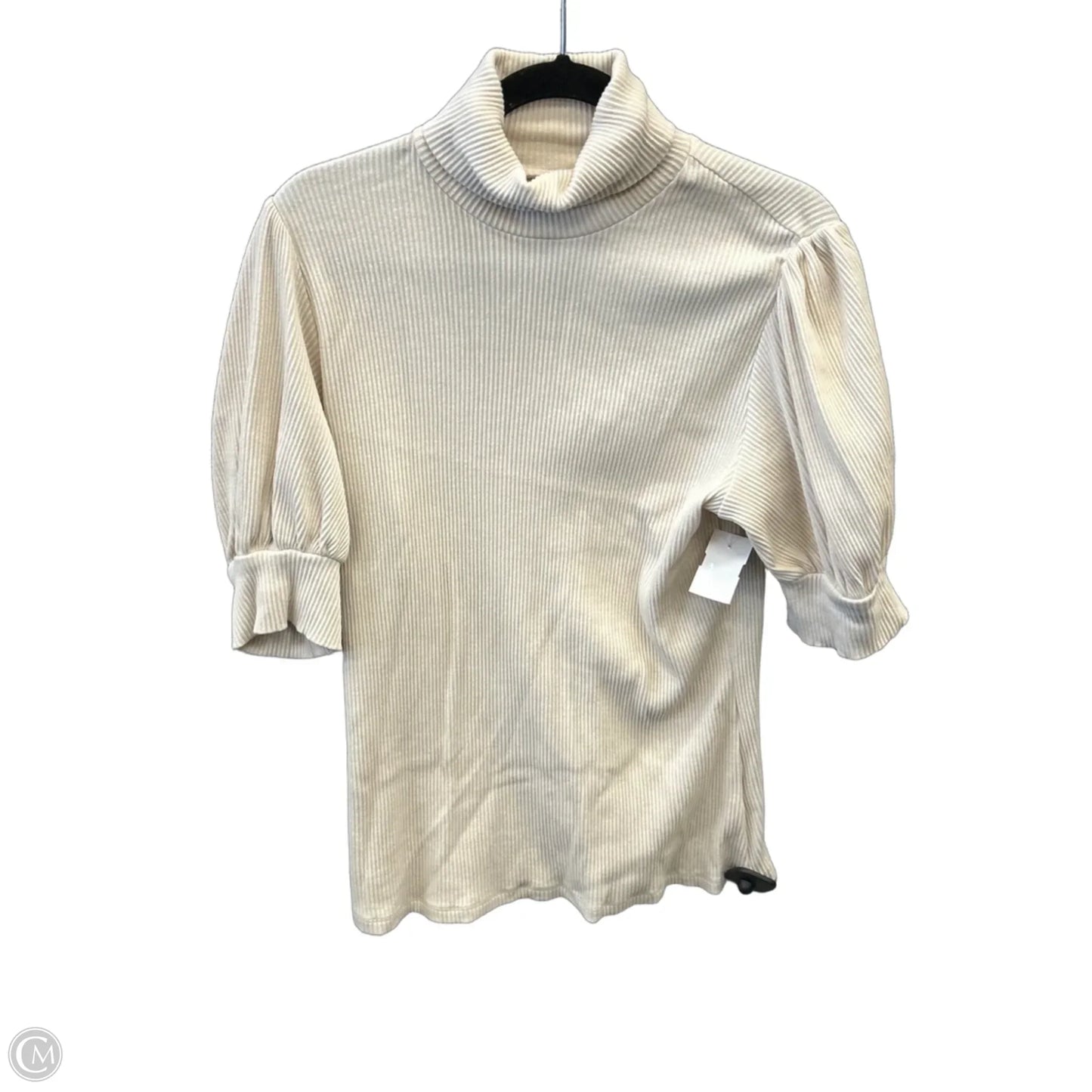 Top 3/4 Sleeve By Who What Wear In Beige, Size: Xxl