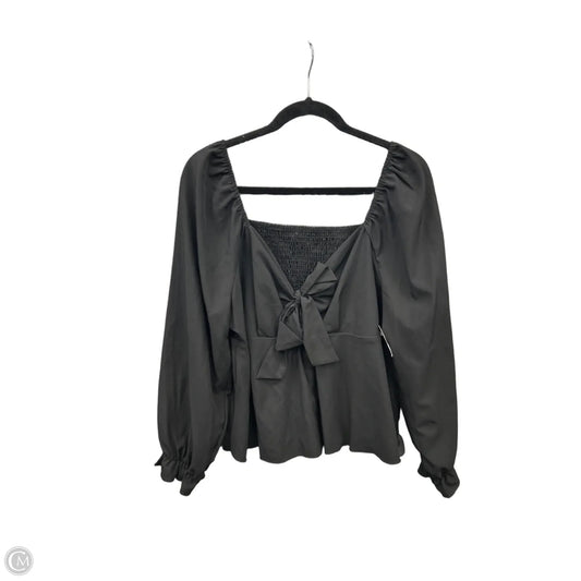 Top Long Sleeve By Shein In Black, Size: 1x