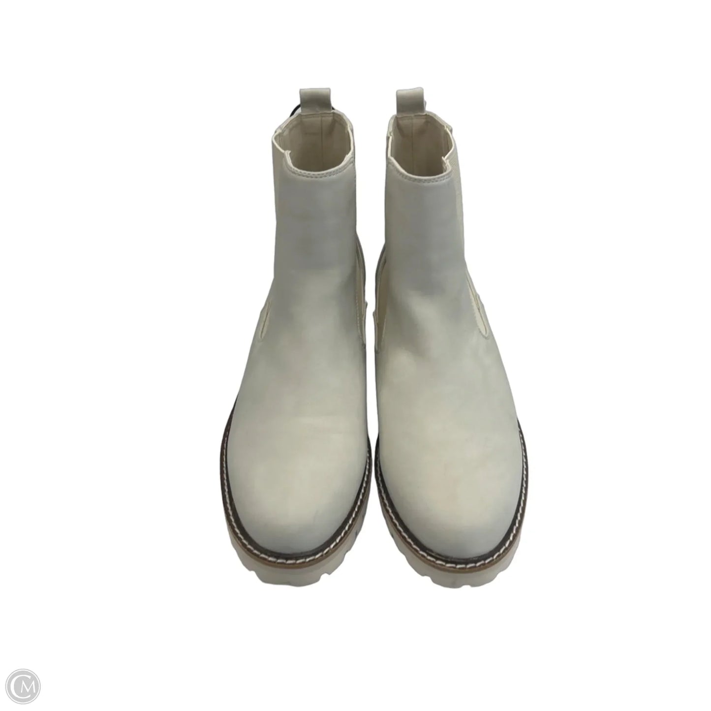 Boots Ankle Flats By Clothes Mentor In Cream, Size: 9