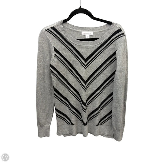 Top Long Sleeve By Liz Claiborne In Black & Grey, Size: S