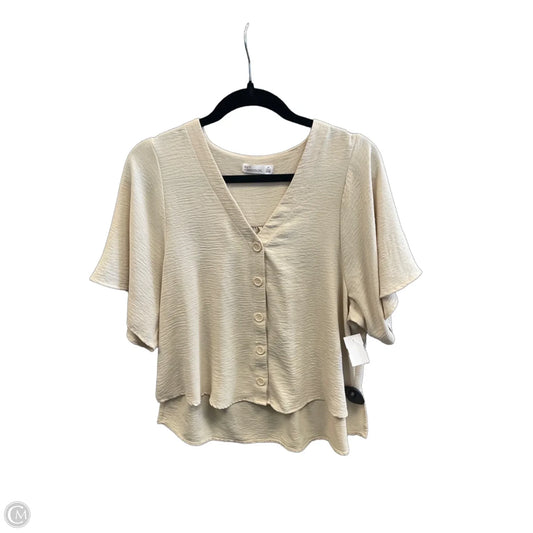 Top Short Sleeve By 89th And Madison In Tan, Size: Sp