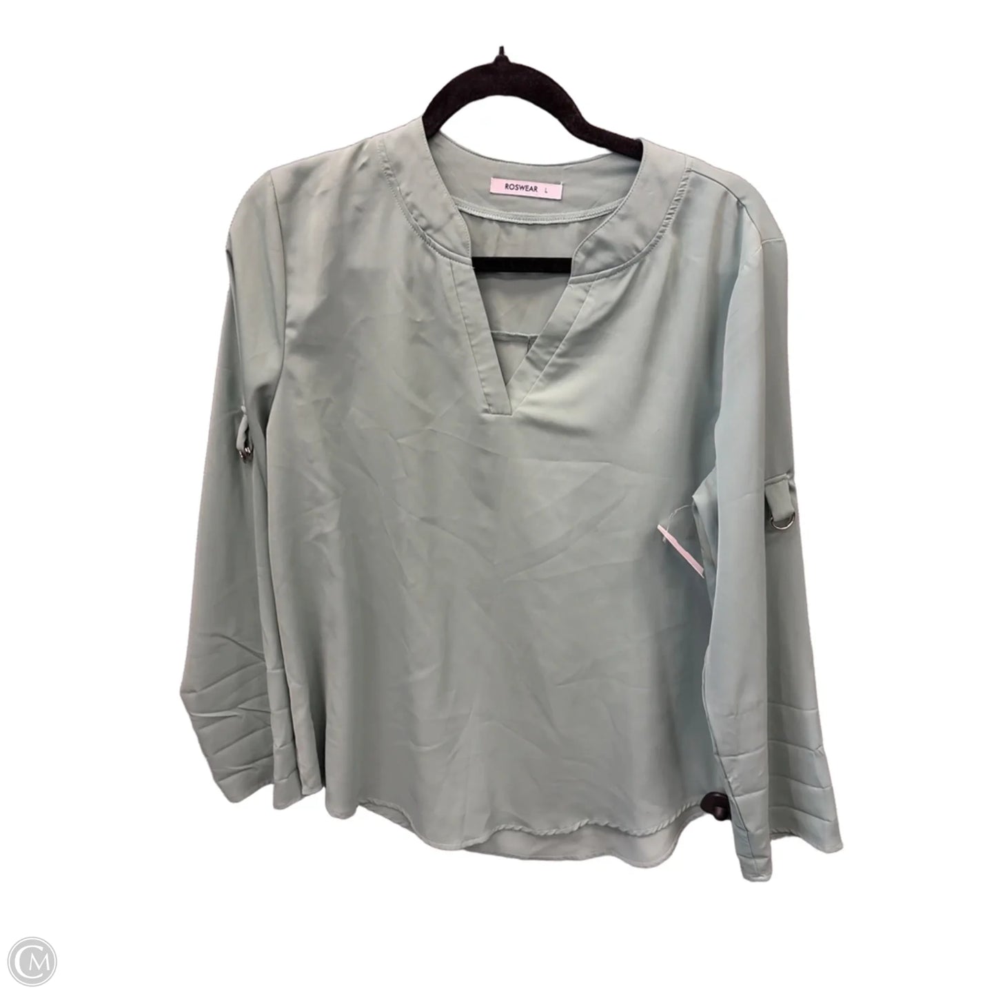 Top Long Sleeve By Clothes Mentor In Green, Size: L