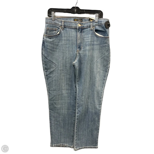 Jeans Straight By Lee In Blue Denim, Size: 12