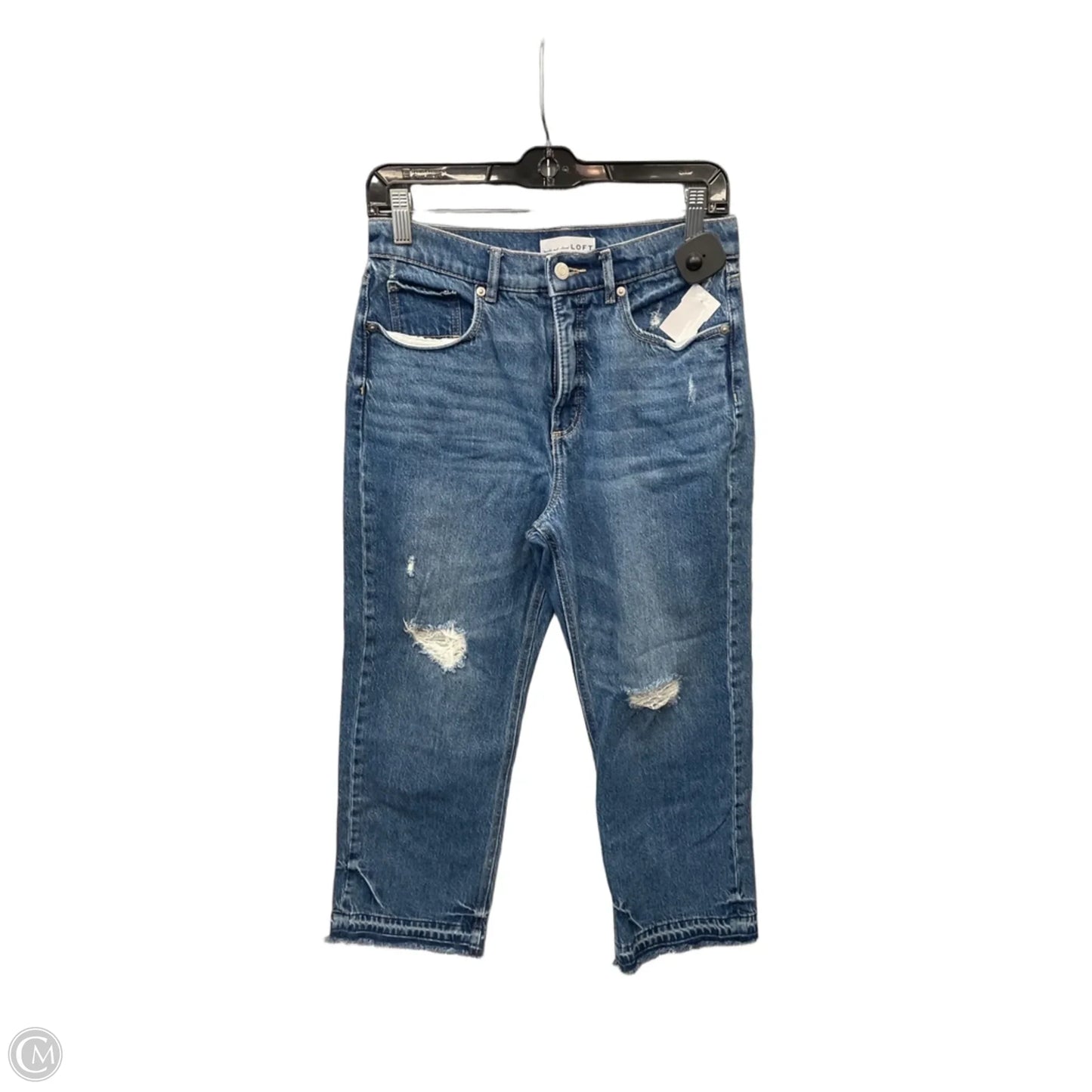 Jeans Straight By Loft In Blue Denim, Size: 6