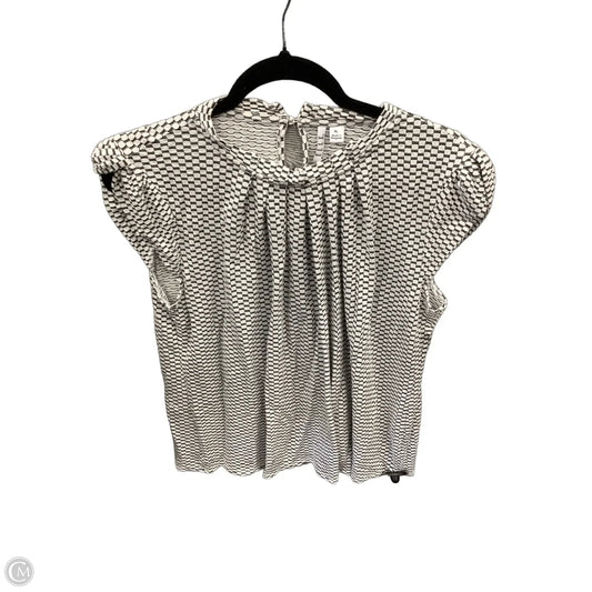 Top Short Sleeve By Elle In Black & White, Size: Xl