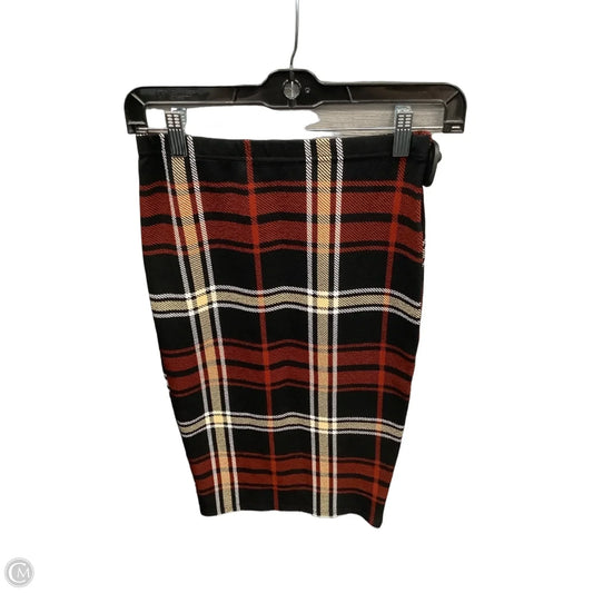 Skirt Midi By Shein In Plaid Pattern, Size: 4