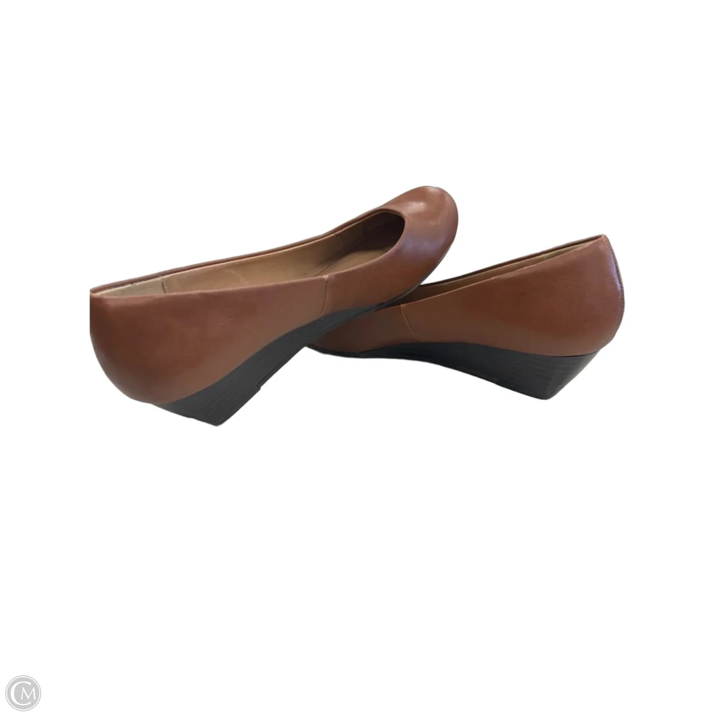 Shoes Heels Wedge By Clothes Mentor In Brown, Size: 6.5