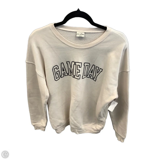 Sweatshirt Crewneck By Clothes Mentor In Beige, Size: M