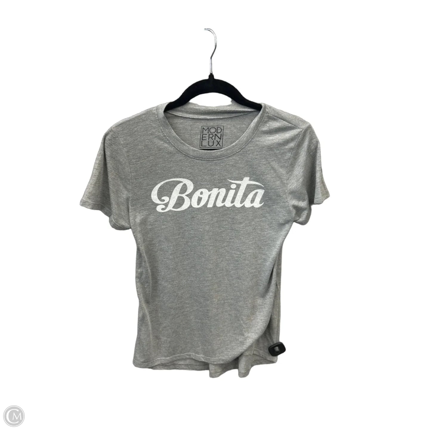 Top Short Sleeve By Modern Lux In Grey, Size: S
