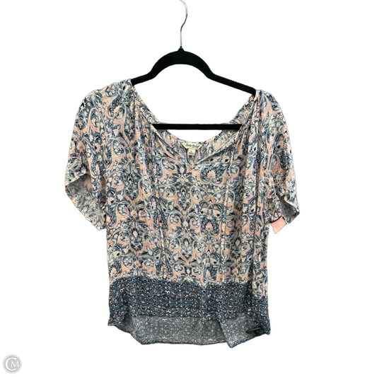 Top Short Sleeve By Lucky Brand In Multi-colored, Size: L