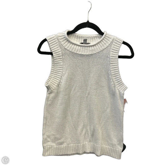 Vest Sweater By Tribal In White, Size: M