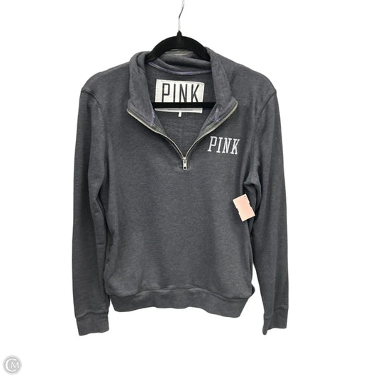 Sweatshirt Collar By Pink In Grey, Size: Sp