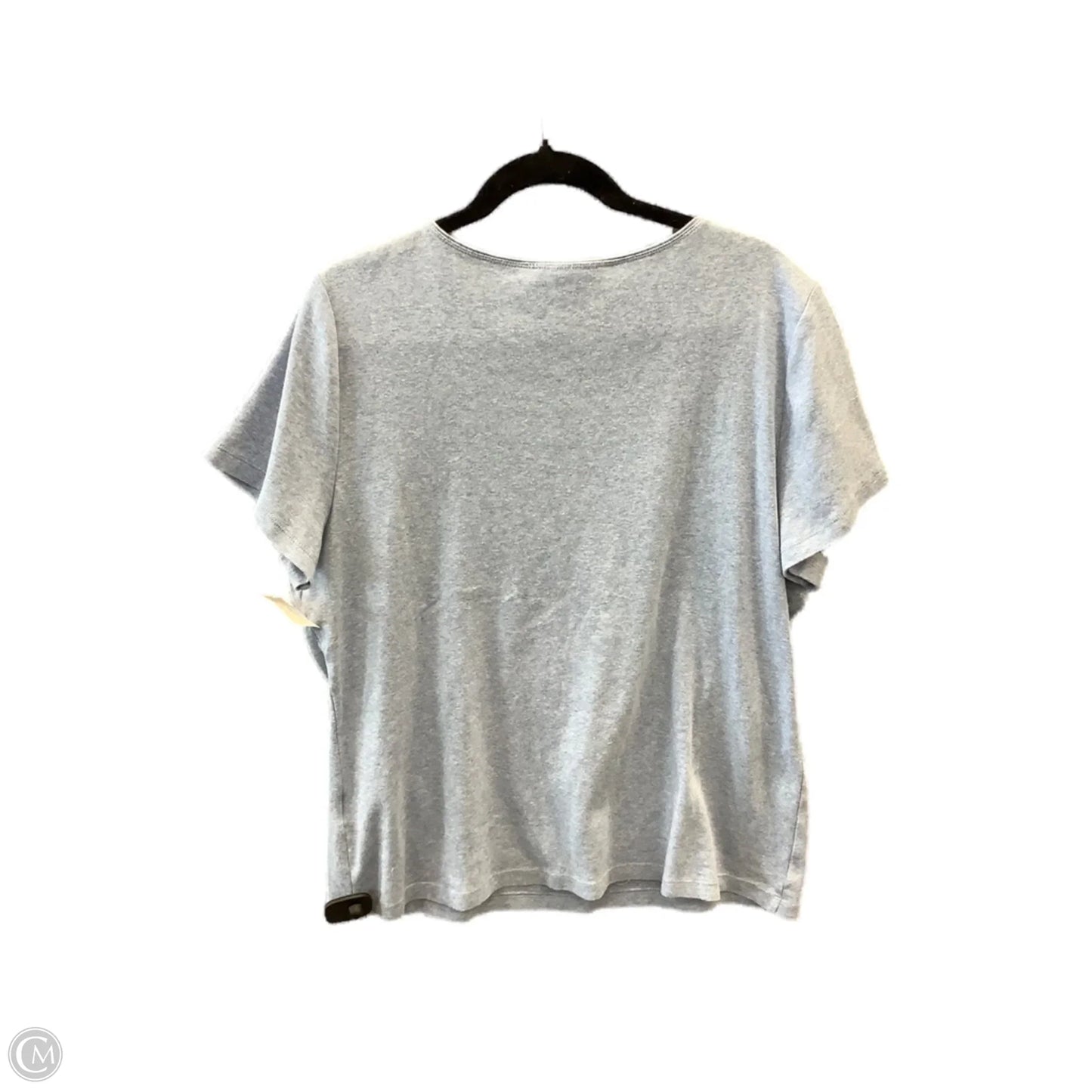 Top Short Sleeve By Karen Scott In Blue, Size: Xxl