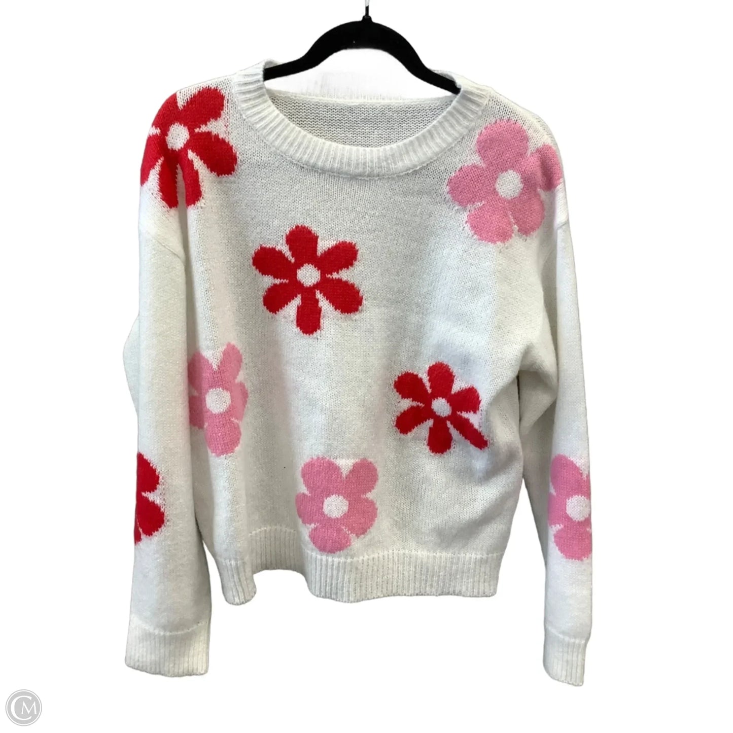 Sweater By Clothes Mentor In White, Size: M