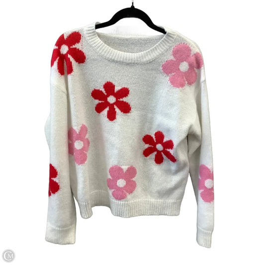 Sweater By Clothes Mentor In White, Size: M