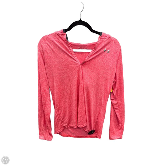 Athletic Top Long Sleeve Hoodie By Reebok In Pink, Size: M