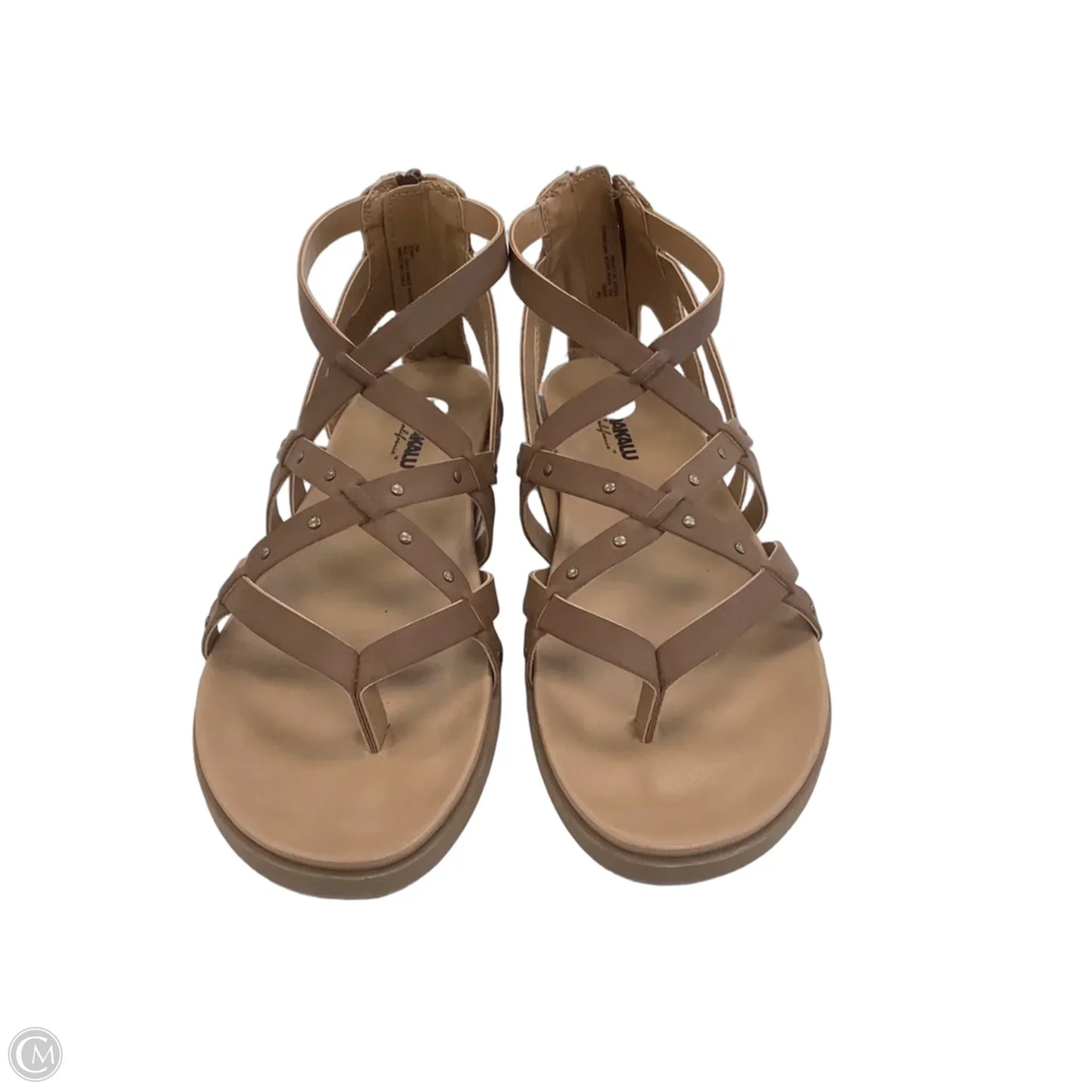 Sandals Flats By Clothes Mentor In Beige, Size: 7