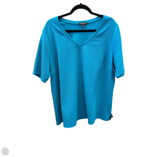 Top Short Sleeve Basic By Lane Bryant In Blue, Size: 18
