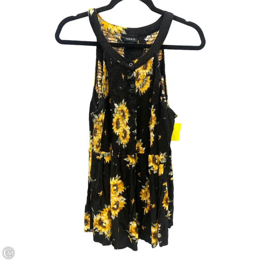 Top Sleeveless By Torrid In Floral Print, Size: 2x