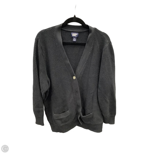 Cardigan By Lands End In Black, Size: 2x