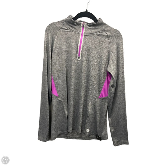 Athletic Top Long Sleeve Collar By Rbx In Grey, Size: Xl