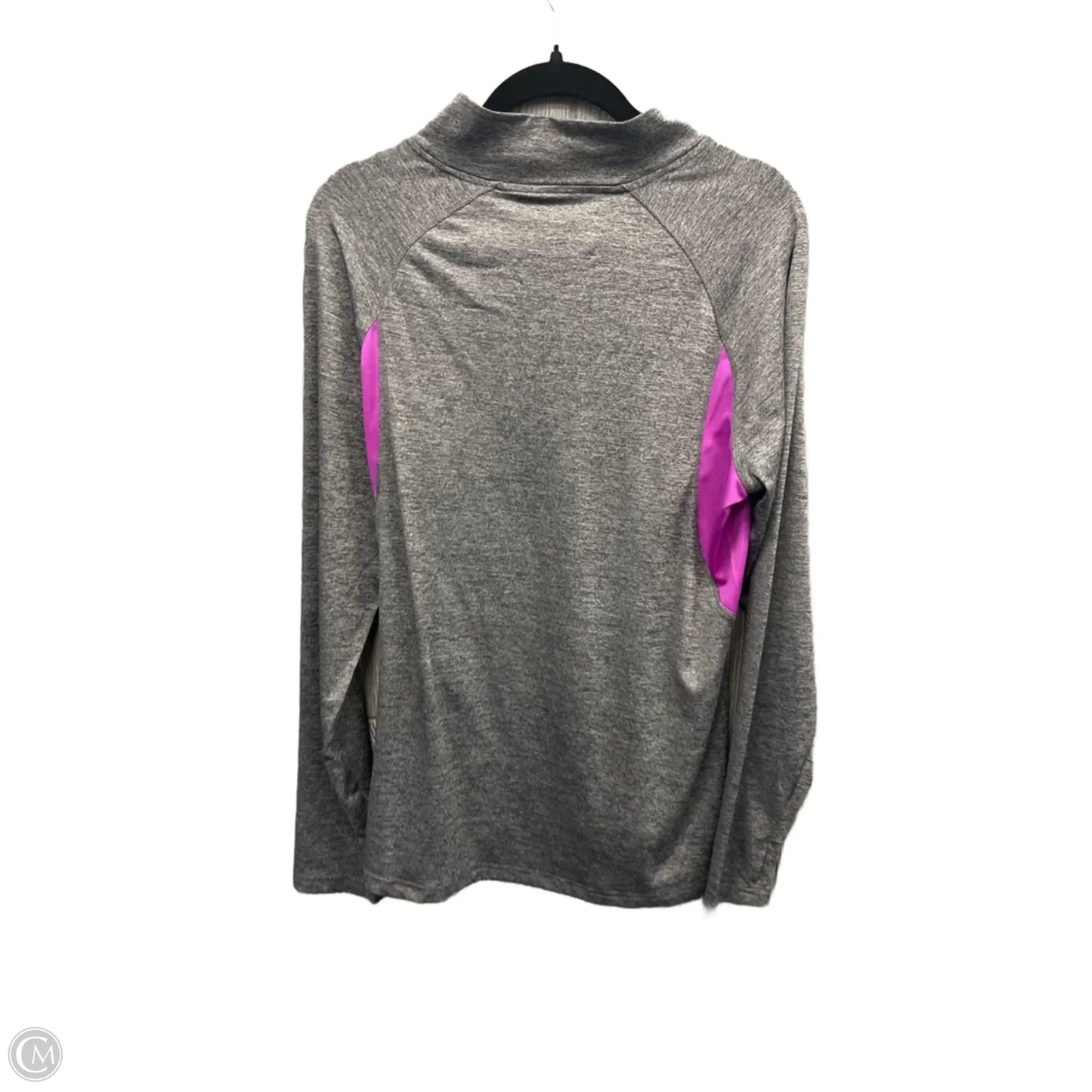 Athletic Top Long Sleeve Collar By Rbx In Grey, Size: Xl