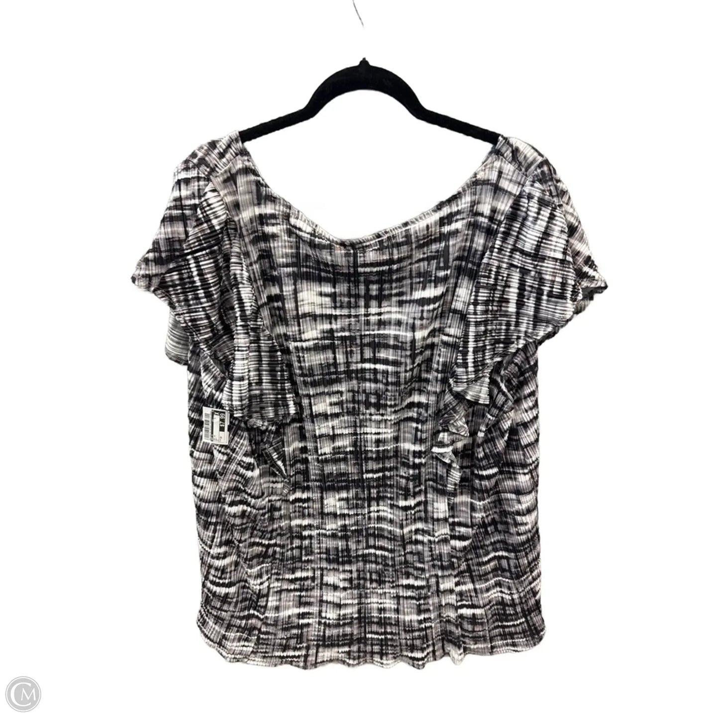 Top Short Sleeve By Apt 9 In Grey, Size: 3x