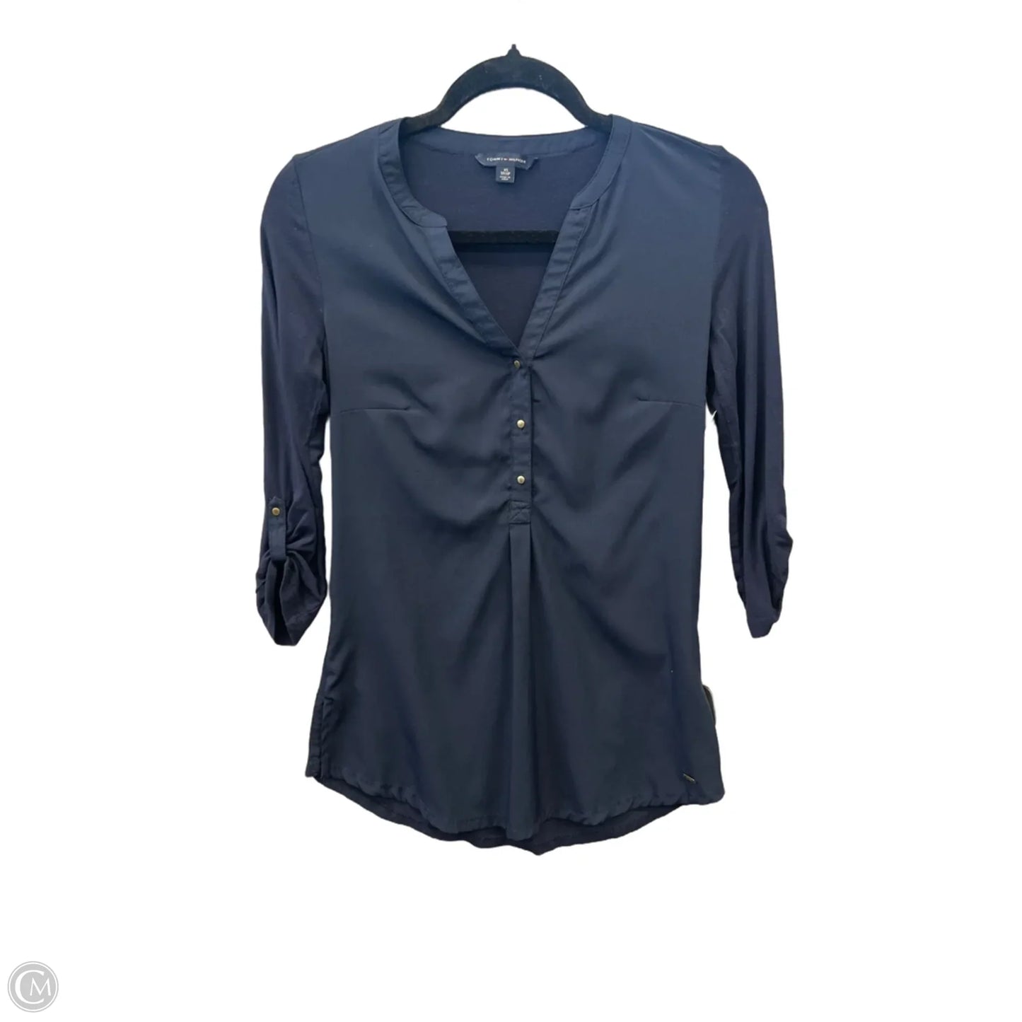 Top 3/4 Sleeve By Tommy Hilfiger In Blue, Size: Xs
