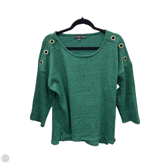 Sweater By Clothes Mentor In Green, Size: L