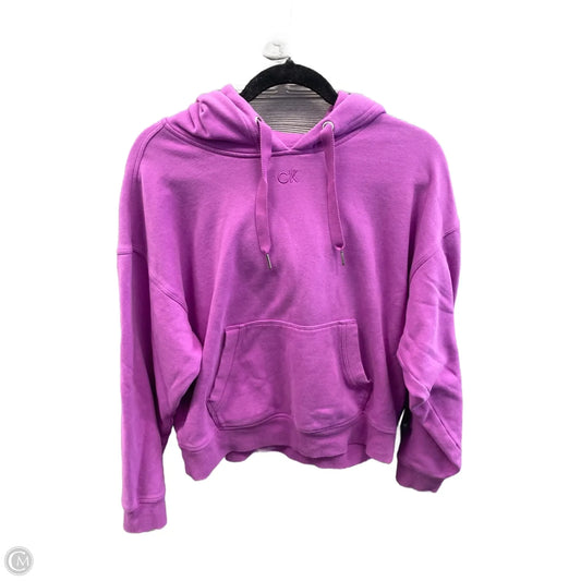 Sweatshirt Hoodie By Calvin Klein Performance In Purple, Size: M