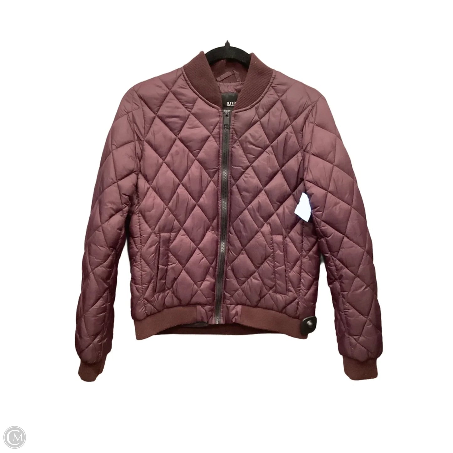 Jacket Puffer & Quilted By Ana In Purple, Size: S