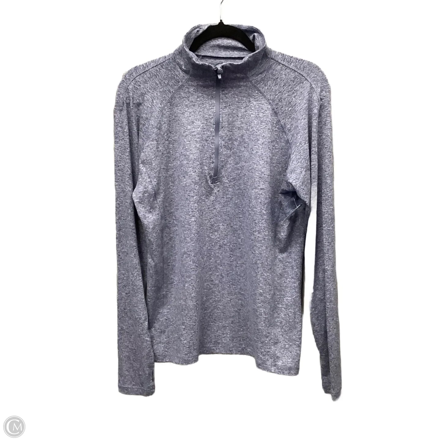 Athletic Top Long Sleeve Collar By Jockey In Blue, Size: Xl