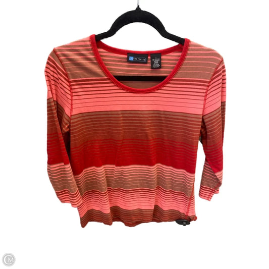 Top Long Sleeve By Relativity In Red, Size: S