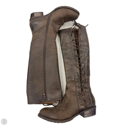 Boots Knee Flats By Very Volatile In Brown, Size: 8.5