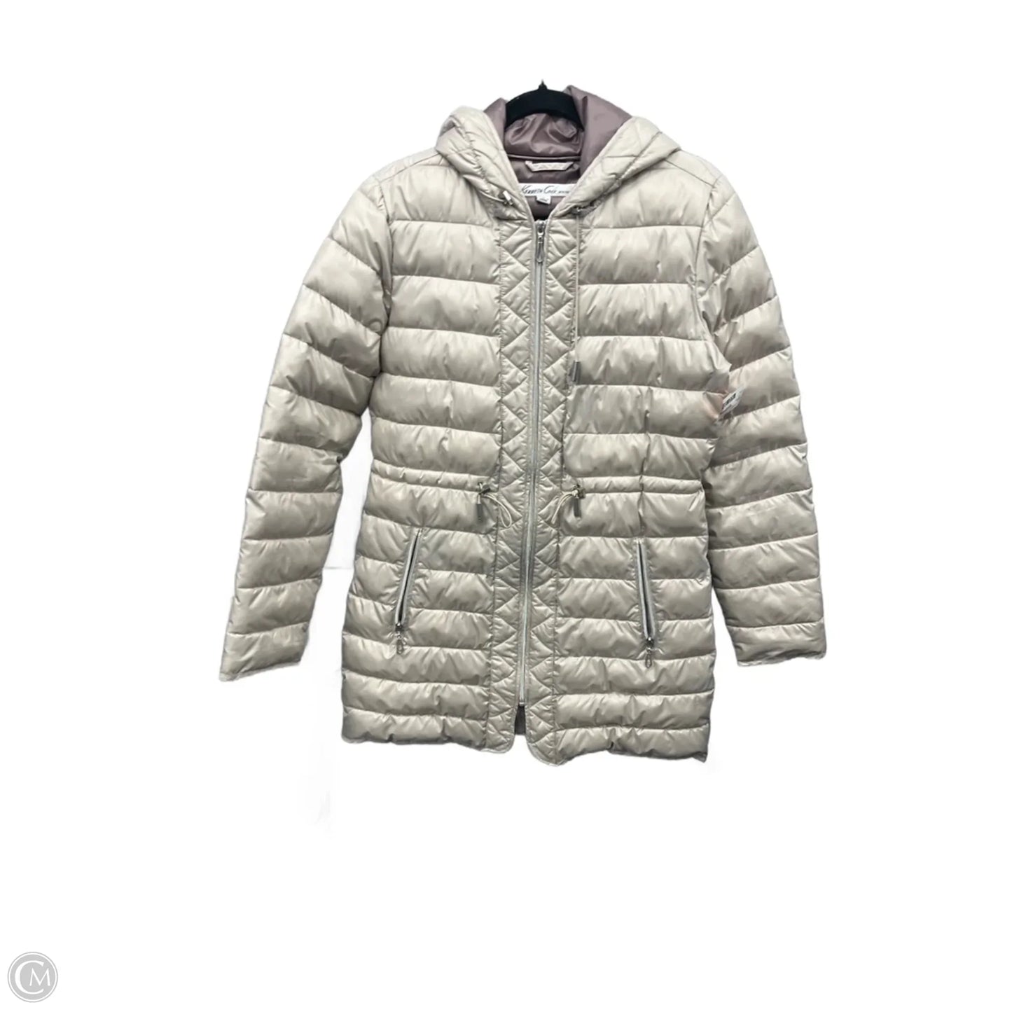 Coat Puffer & Quilted By Kenneth Cole In Tan, Size: M